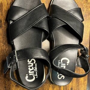 Circus by Sam Edelman Narcissa Sandals Women 8.5 Black Platform Chunky